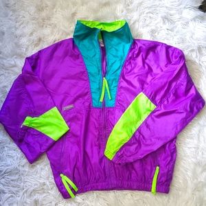 Vintage Neon Columbia Windb7reaker Size L